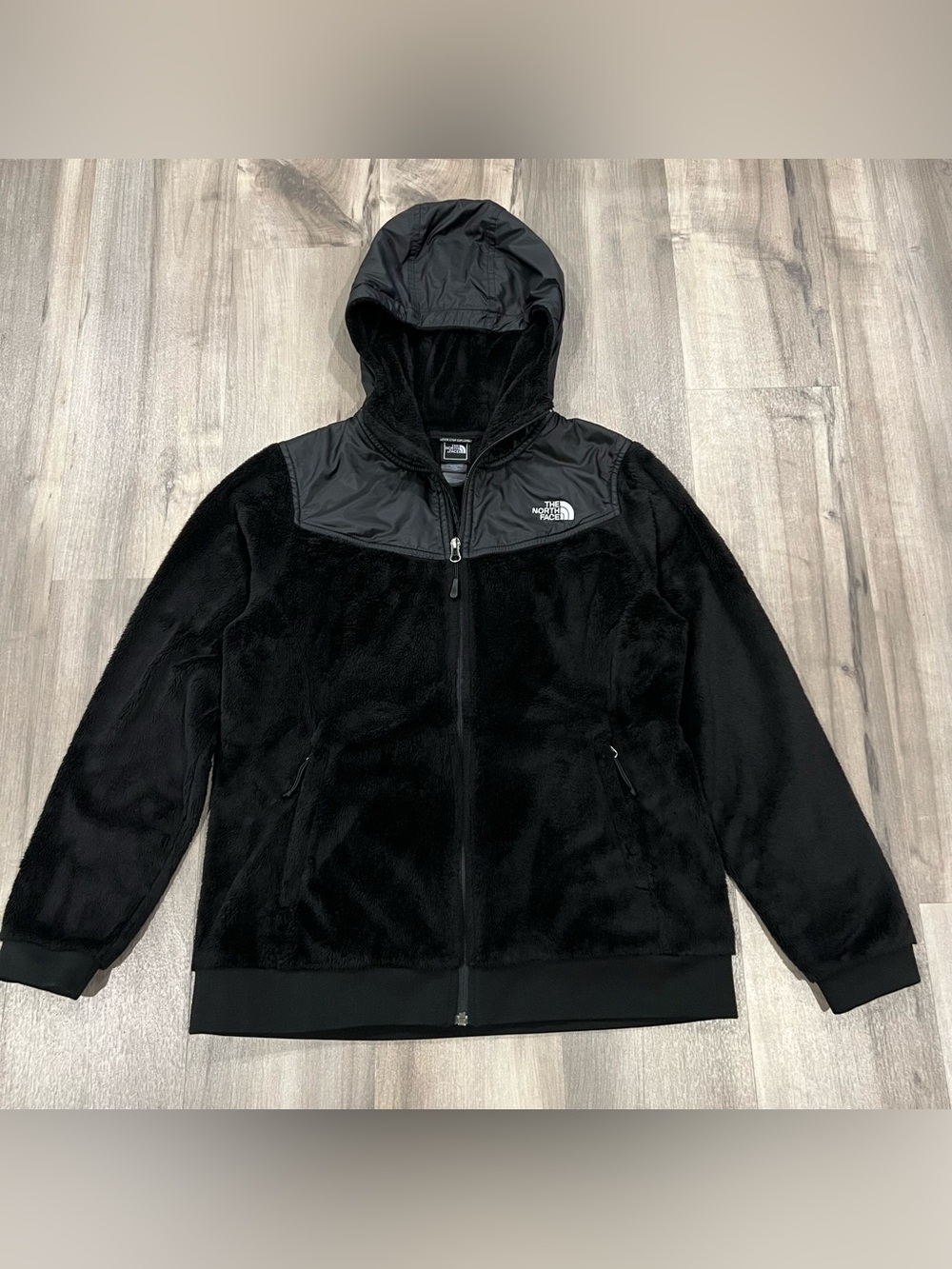 The North Face Womens Oso Hoodie Jacket Size Large Black Fleece Soft